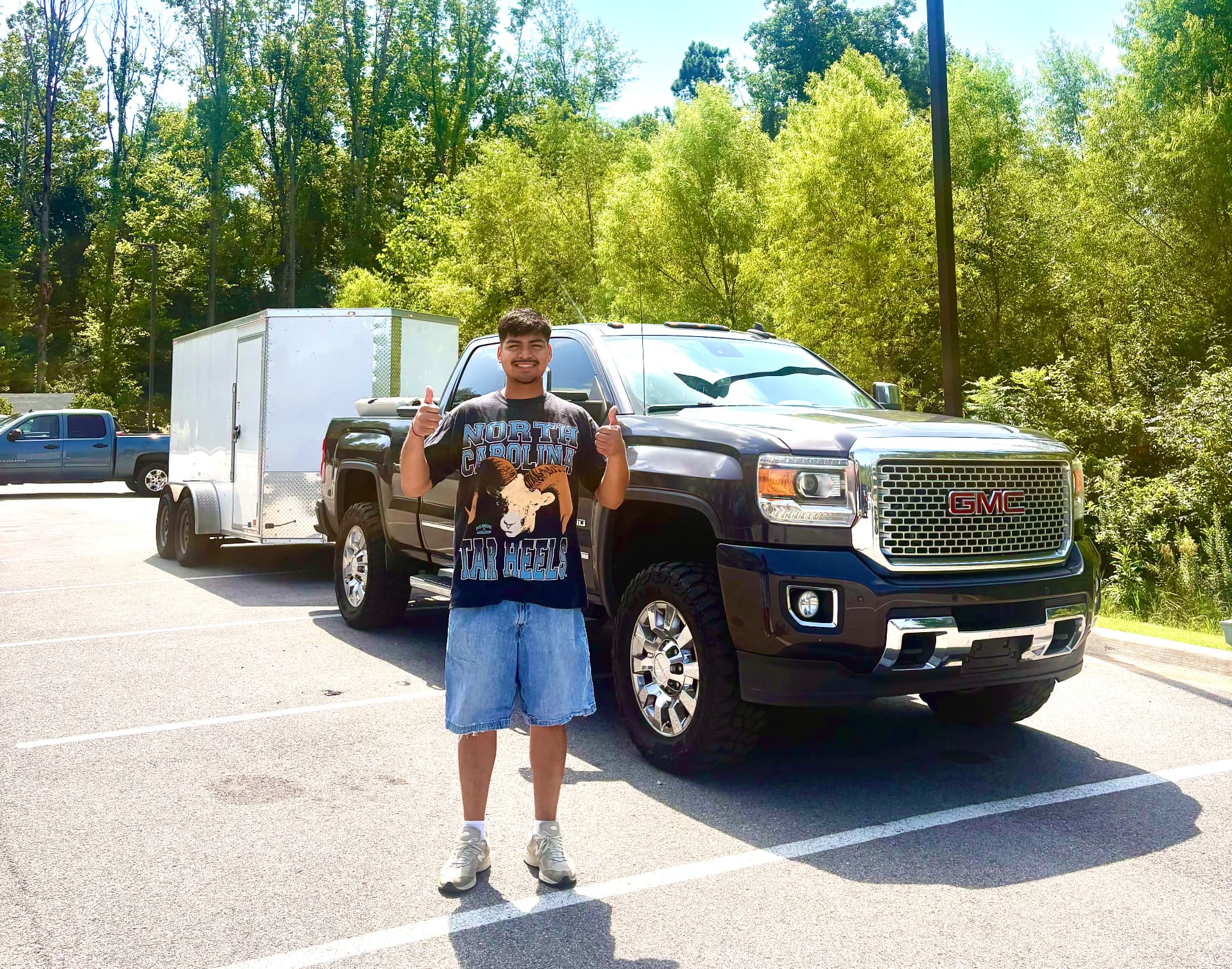 Blanco's Cleaning Services junk removal truck and trailer